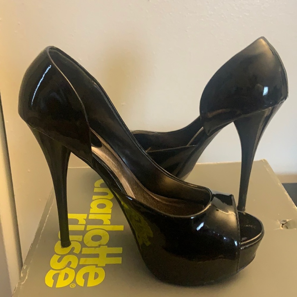Black Patent leather heels